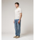Muscle fit knitted polo shirt