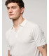 Muscle fit knitted polo shirt