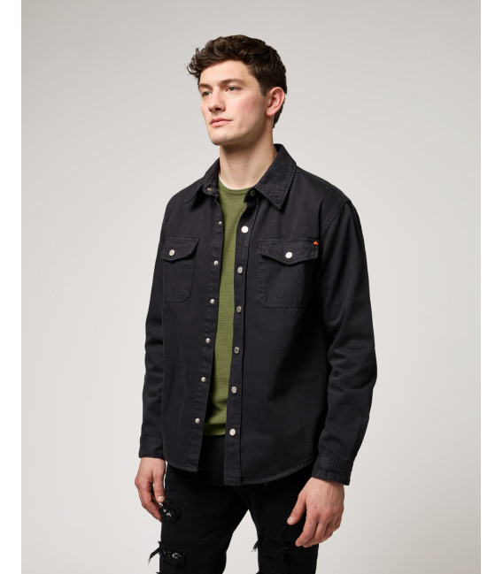Overshirt denim con tasche