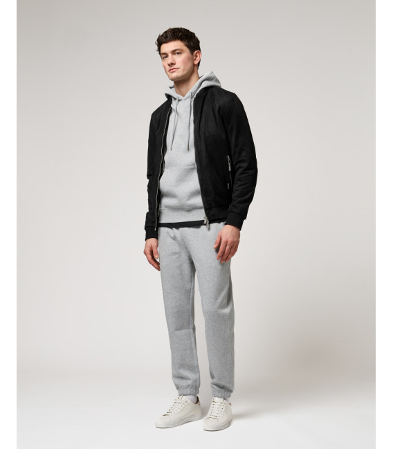 Faux-suede bomber jacket