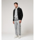 Faux-suede bomber jacket