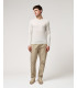 Textured round neck pullover