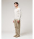 Textured round neck pullover