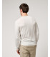 Textured round neck pullover