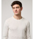 Textured round neck pullover
