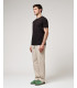 Wide leg drawstring trousers with double pleats