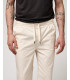 Wide leg drawstring trousers with double pleats