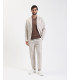 Relaxed fit striped drawstring trousers