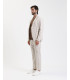 Relaxed fit striped drawstring trousers