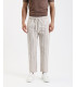 Relaxed fit striped drawstring trousers