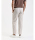 Relaxed fit striped drawstring trousers