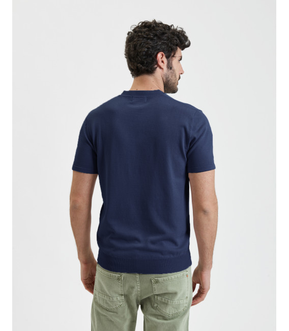 Polo in maglia collo coreano