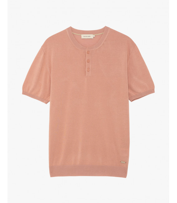 Polo in maglia collo coreano