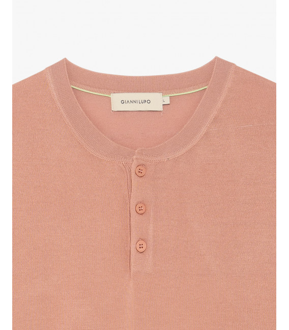 Polo in maglia collo coreano