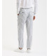 Linen pinstriped relaxed fit suit trousers