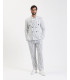 Pinstriped linen double breasted jacket