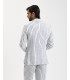Pinstriped linen double breasted jacket