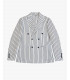 Pinstriped linen double breasted jacket