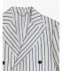 Pinstriped linen double breasted jacket