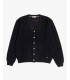 Textured open-knit cardigan