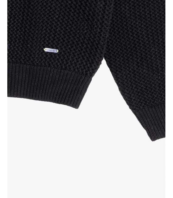 Textured open-knit cardigan