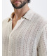 Camicia in maglia con struttura traforata