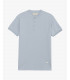 Mandarin collar polo shirt in piquet