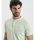 Mandarin collar polo shirt in piquet