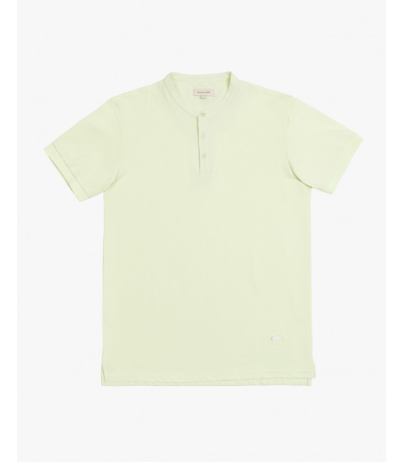 Mandarin collar polo shirt in piquet