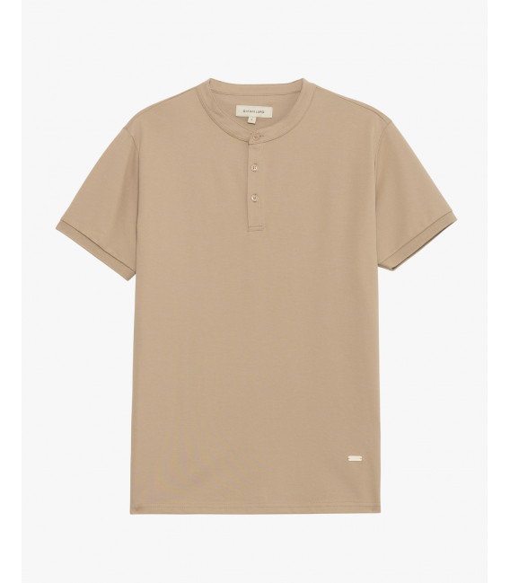 Polo collo coreano in piquet