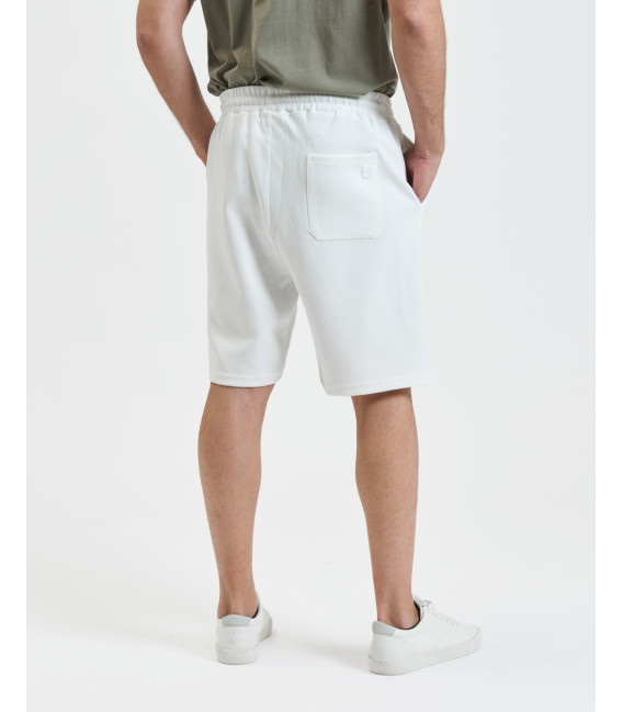 Bermuda joggers con logo ricamato
