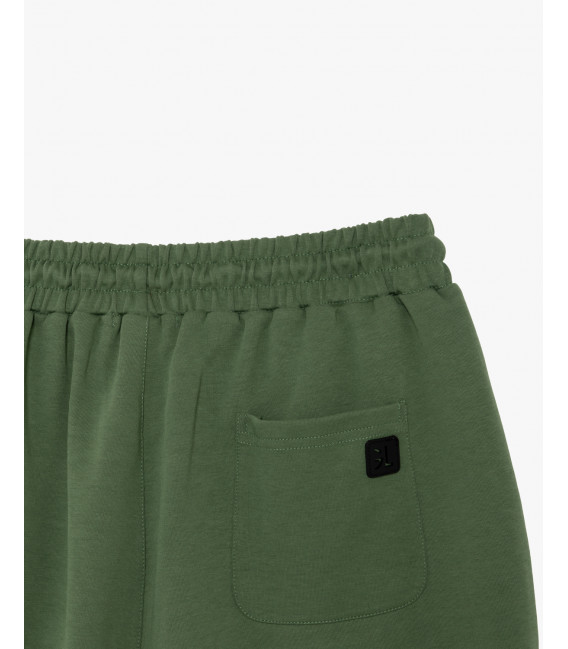 Embroidered logo jogger shorts
