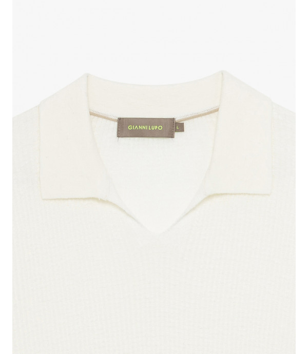 Knit polo shirt
