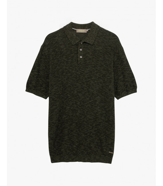 Knit polo shirt
