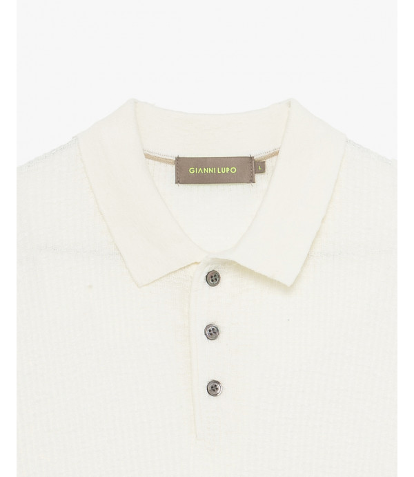 Knit polo shirt