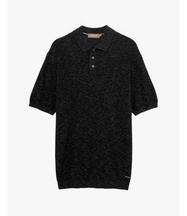 Knit polo shirt