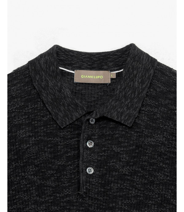 Knit polo shirt