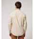 Mandarin collar shirt with stripes