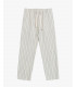 Relaxed fit striped drawstring trousers