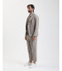 Pantalone relaxed fit a righe con pinces