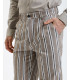 Pantalone relaxed fit a righe con pinces