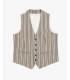 Striped 5 button waistcoat