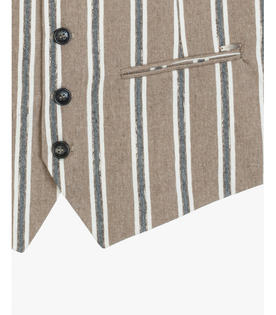 Striped 5 button waistcoat