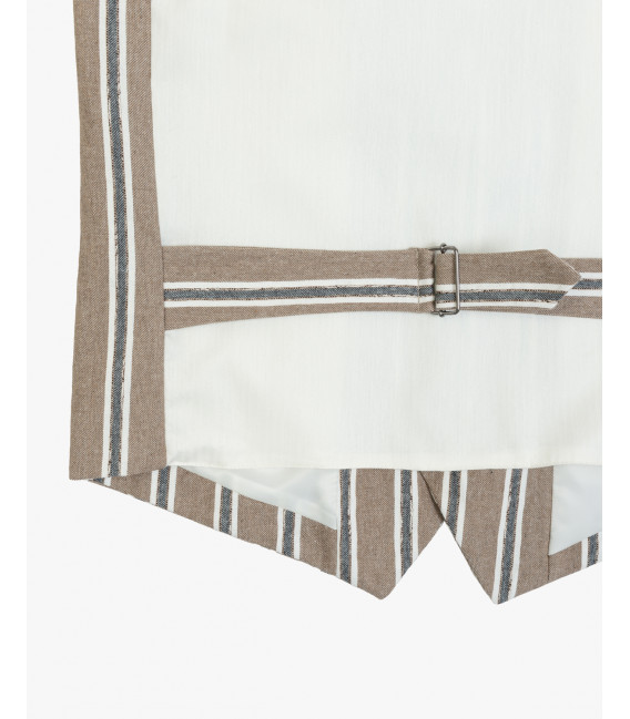 Striped 5 button waistcoat