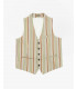 Gilet a righe 5 bottoni
