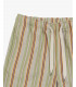 Striped bermuda shorts with drawstrings