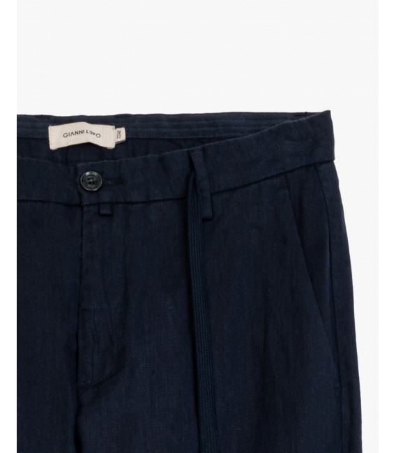 Pantalone in lino con laccio