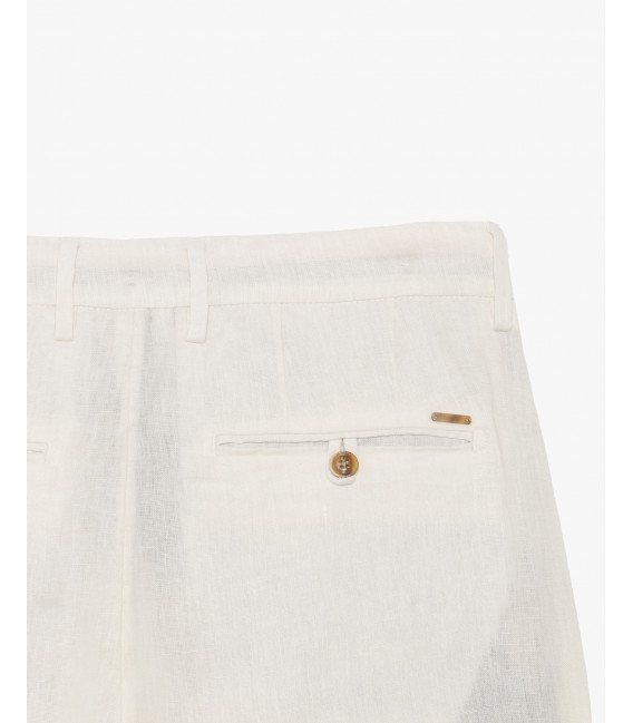 Linen trousers with drawstring