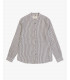 Camicia coreana a righe in lino
