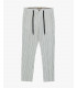 Striped slim fit drawstring trousers